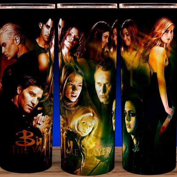 Buffy The Vampire Hunter Stake and Heart Cup Mug Tumbler 20oz - Picture 1 of 3